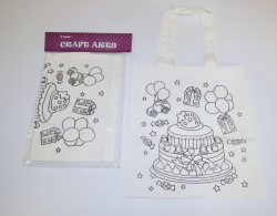 Taška plátěná k vybarvení - dort (170330)