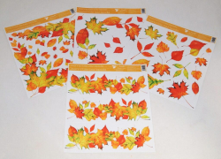 Přerov  Okenní folie podzimní listí 30x33,5 cm / 6841