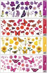 Přerov  Dekorace okenní folie 60x22,5cm, motýli a květiny / 6881