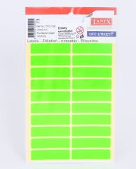 Tanex  Etikety v sáčku neon 13 x 50 zelené OFC - 109 / 100 ks