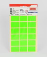 Tanex  Etikety v sáčku neon 22 x 32 zel. OCF - 116 / 90 ks