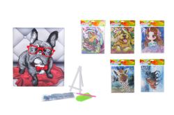 UNIPAP  Kreativita diamond painting 21x25 cm MIX + stojánek (W019140)