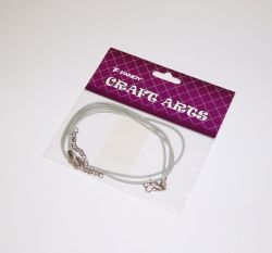 Šňůrka na výrobu náhrdelníku se zapínáním šedá  176025