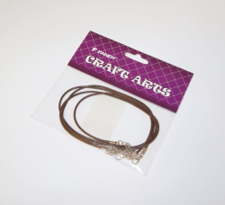 Šňůrka na výrobu náhrdelníku se zapínáním hnědá  176027