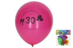 Balónek nafukovací 30 cm - číslo 30 , 5ks  (W025462)