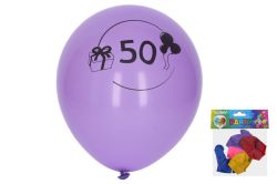 wiky  Balónek nafukovací 30 cm - číslo 50, 5ks (W025464)
