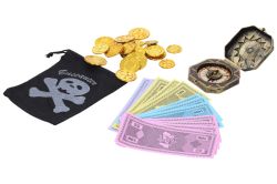 Maska Pirát set - kompas, peníze / 880393
