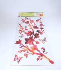 Samolepky na zeď větev rubínová  60x32 cm/935