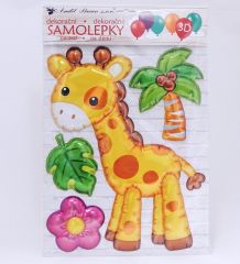 Přerov  Samolepky pokoj. 3D balónková žirafa 35 x 27 cm /10271/