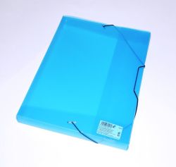 Krabice s gumou A4 průhledná modrá 2-517
