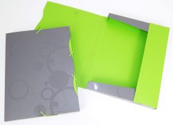 PP Karton  Krabice na spisy A4 PP, šedo-zelená /2-522/