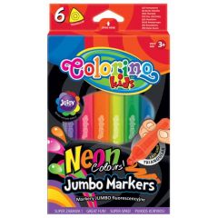 Colorino fixy Jumbo TRIO Neon 6 barev