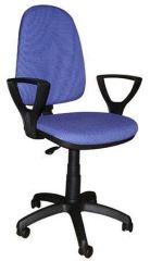 Kancelářská židle, s područkami, textilní, Megane, modrá