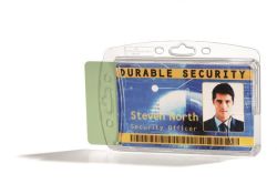 Držák  na bezpečnostní karty ENCLOSED, transparentní, na 2 karty, uzavřené, DURABLE 892419 ,balení 10 ks