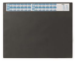 Durable  Podložka na stůl, černá, 65 x 52 cm, s ročním kalendářem, transparentní klopa, DURABLE 720401