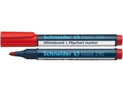 Popisovač na bílou tabuli a flipchart Maxx 290, červená, 1-3mm, kuželový hrot, SCHNEIDER