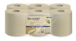 Toaletní papír EcoNatural 19 J, hnědá, 2-vrstvý, 160 m, průměr 19 cm,  jumbo role, LUCART 812276 ,balení 12 ks