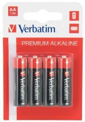 Baterie, AA (tužková), 4 ks, VERBATIM Premium