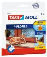 TESA  Gumové těsnění tesamoll® P profil 5390, hnědá, 9 mm x 6 m, TESA