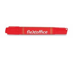 FLEXOFFICE  Permanentní popisovač PM04, červená, 0,8/6,0 mm, kuželový/klínový hrot, oboustranný, FLEXOFFICE