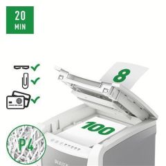 Skartovačka IQ AutoFeed SmalOffice 100 P4 Pro, 100 listů, křížový řez, LEITZ, 80110000