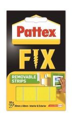 Pattex  Lepicí proužky Pattex Fix, oboustranné, lze odstranit, 20 x 40 mm, HENKEL ,balení 10 ks