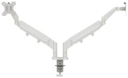 Držák na monitor Ergo Dual, světle šedá, 2 ramena, LEITZ 65370085