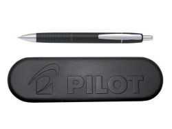 PILOT  Kuličkové pero Coupe, modrá, 0,28 mm, stiskací mechanismus, černé tělo pera, PILOT BPCP-1SRM-WBBL-