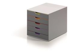 Durable  Zásuvkový box VARICOLOR® 5, mix barev, plast,  5 zásuvek, DURABLE
