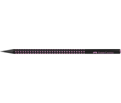 Grafitová tužka Sparkle Midnight, černá / růžová, B, trojhranná, FABER-CASTELL 118258