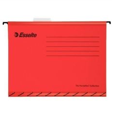 Zesílené závěsné desky Classic, červená, A4, recyklovaný karton, ESSELTE ,balení 25 ks