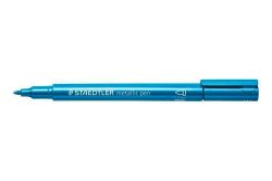 Dekorační popisovač, metalická modrá, 1-2 mm, kuželový hrot, STAEDTLER