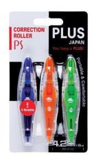 Korekční pero PS, sada, mix barev, 4,2 mm x 6 m, PLUS 43571