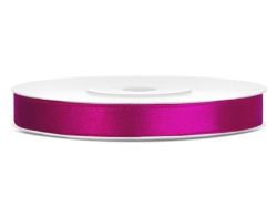 Saténová stuha, fuchsia, 6 mm x 25 m
