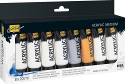 Sada Akrylové médium SOLO GOYA, 8 tub, 20 ml v tubě, KREUL