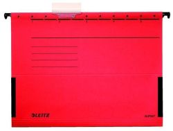Leitz  Závěsné desky Leitz ALPHA® s bočnicemi, Červená ,balení 25 ks