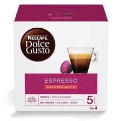 NESCAFE  Kapsle do kávovaru, 16 ks, NESCAFÉ Dolce Gusto Espresso, bezkofeinu
