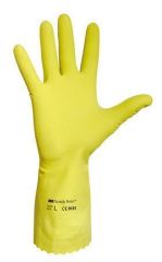 Pracovní rukavice, latex, velikost 9, žluté ,balení 10 ks