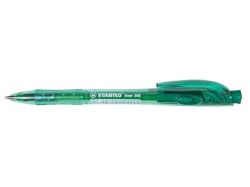 Kuličkové pero Liner 308, zelená, 0,3mm, stiskací mechanismus, STABILO