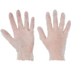 Ochranné rukavice Boorne, jednorázové, vinylové, velikost L/9, bez pudru, 100 ks, 109008399090