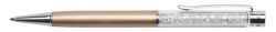 Kuličkové pero SWAROVSKI® Crystals, zlatá, bílé krystaly v horní části pera, 14 cm, ART CRYSTELLA® 1