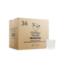Toaletní papír, bílá, bambusový, 3-vrstvý, malé role, 36 rolí, CHEEKY PANDA LQTOILT36 ,balení 36 ks