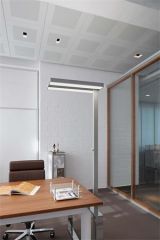Stojací lampa Javal, šedá, LED, nastavitelná, kancelářská, MAUL