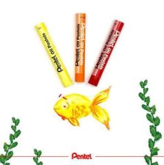 Pentel  Voskovky Arts, 12 neonových a metalických barev, PENTEL PHN-MF12