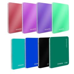 Spirálový sešit i-Note, 18,5x24, čtverečkovaný, 90 listů, lososová, MITAMA 62282-90193