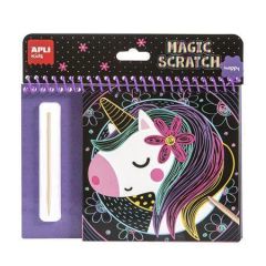 Apli  Škrabací obrázky Magic Scratch, jednorožec, APLI Kids 17150