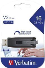16GB USB Flash 3.0, 60/12 MB/sec, VERBATIM V3, černá-šedá