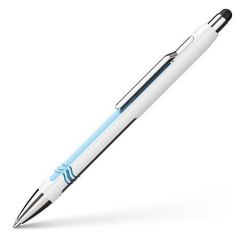 Kuličkové pero Epsilon Touch, bílá-modrá, 0,7mm, stiskací mechanismus, sytlus, SCHNEIDER