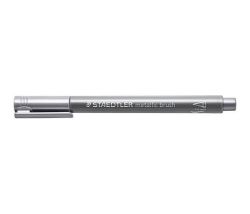 STAEDTLER  Štětcový fix Design Journey Metallic Brush, stříbrná, 1-6 mm, STAEDTLER 8321-81