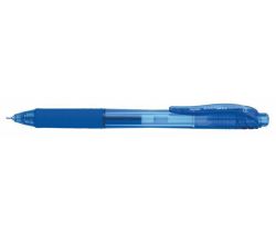 Gelové pero EnerGelX BLN105, modrá, 0,25 mm, stiskací mech., PENTEL BLN105-CX